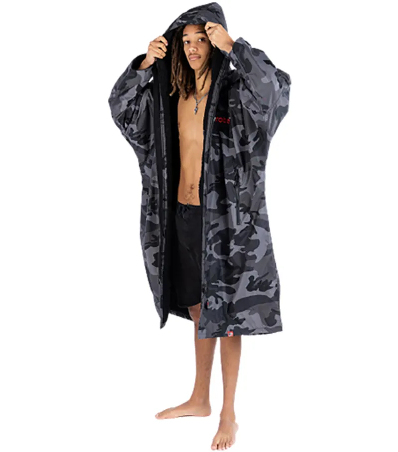Dryrobe Adult Advance Long Sleeve Change Robe V3 Medium Black/Camo Black-2